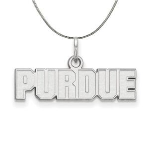 Sterling Silver Purdue XS (Tiny) Script Necklace - 24 Inch
